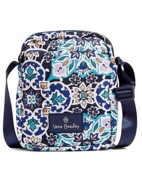 Vera Bradley RFID Lighten Up Mini Hipster Lisbon Medallion Cool Purse